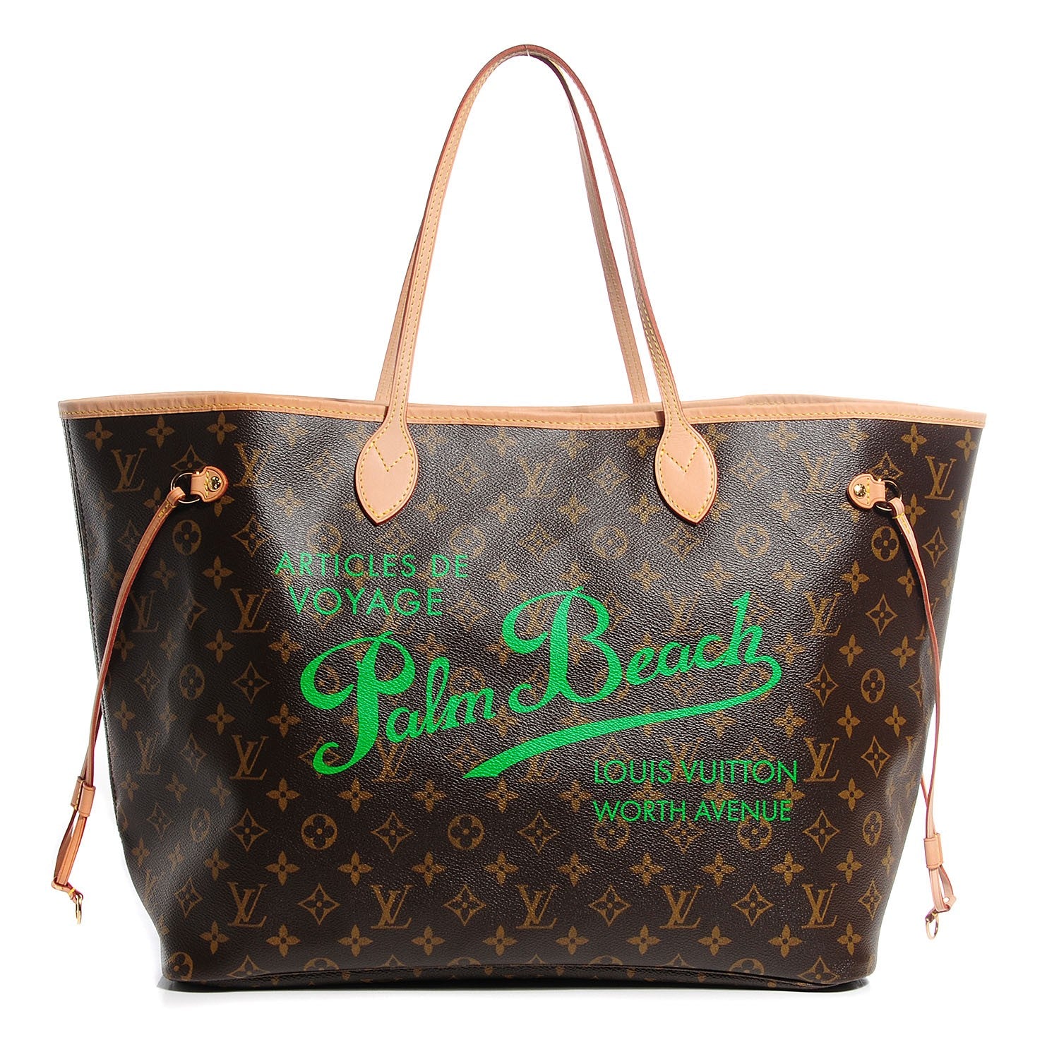 Louis Vuitton Monogram Palm Beach Neverfull GM Green 1 of 7