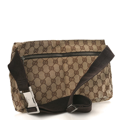 Gucci GG Monogram Double Pocket Belt Bag Dark Brown 3 of 8