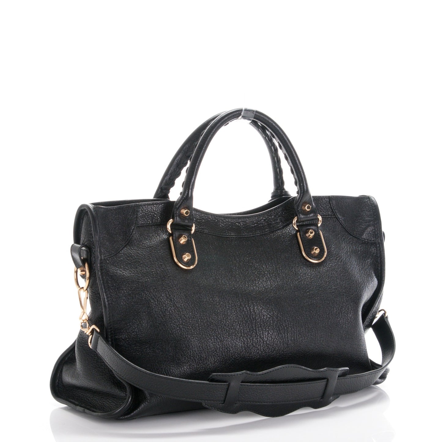 Chevre Gold Metallic Edge Hardware City Black