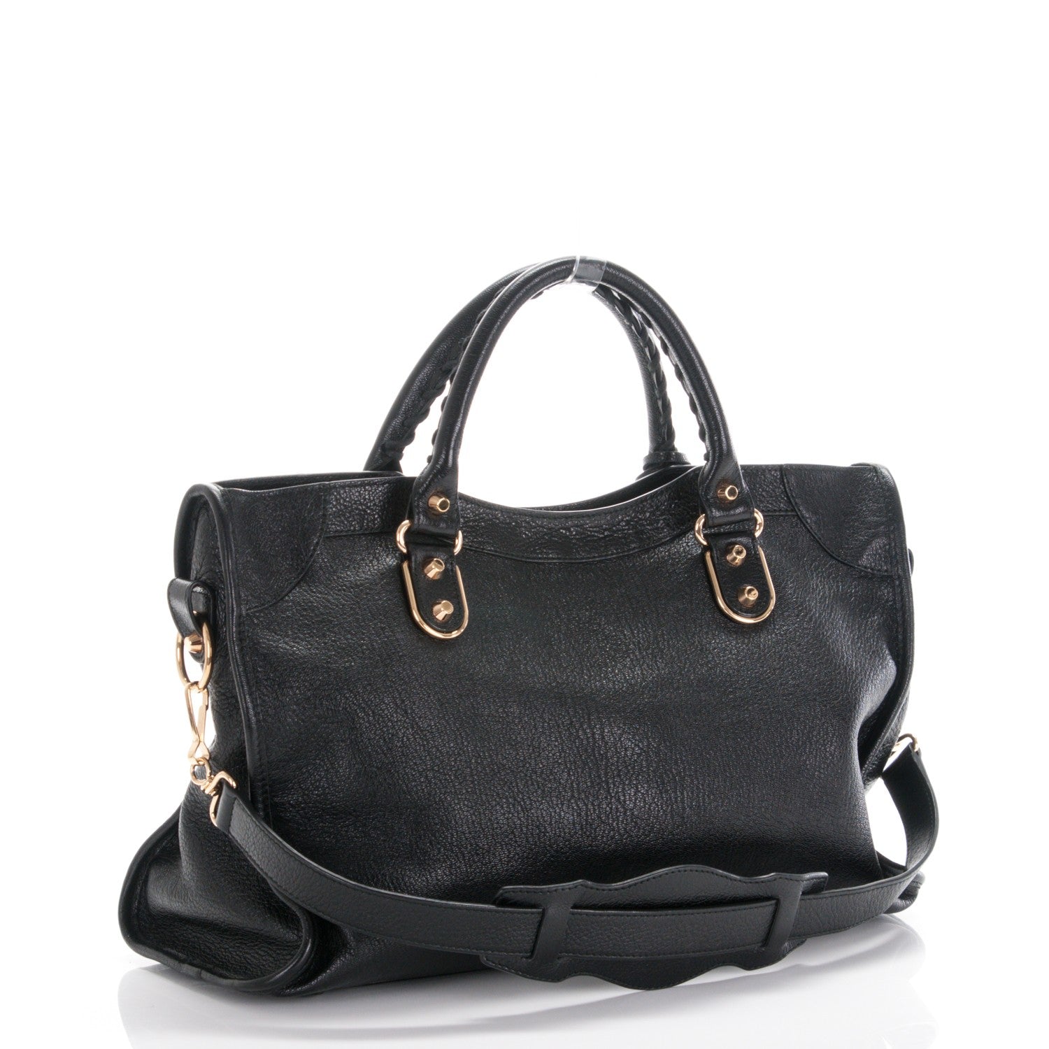 Balenciaga Chevre Gold Metallic Edge Hardware City Black 4 of 8