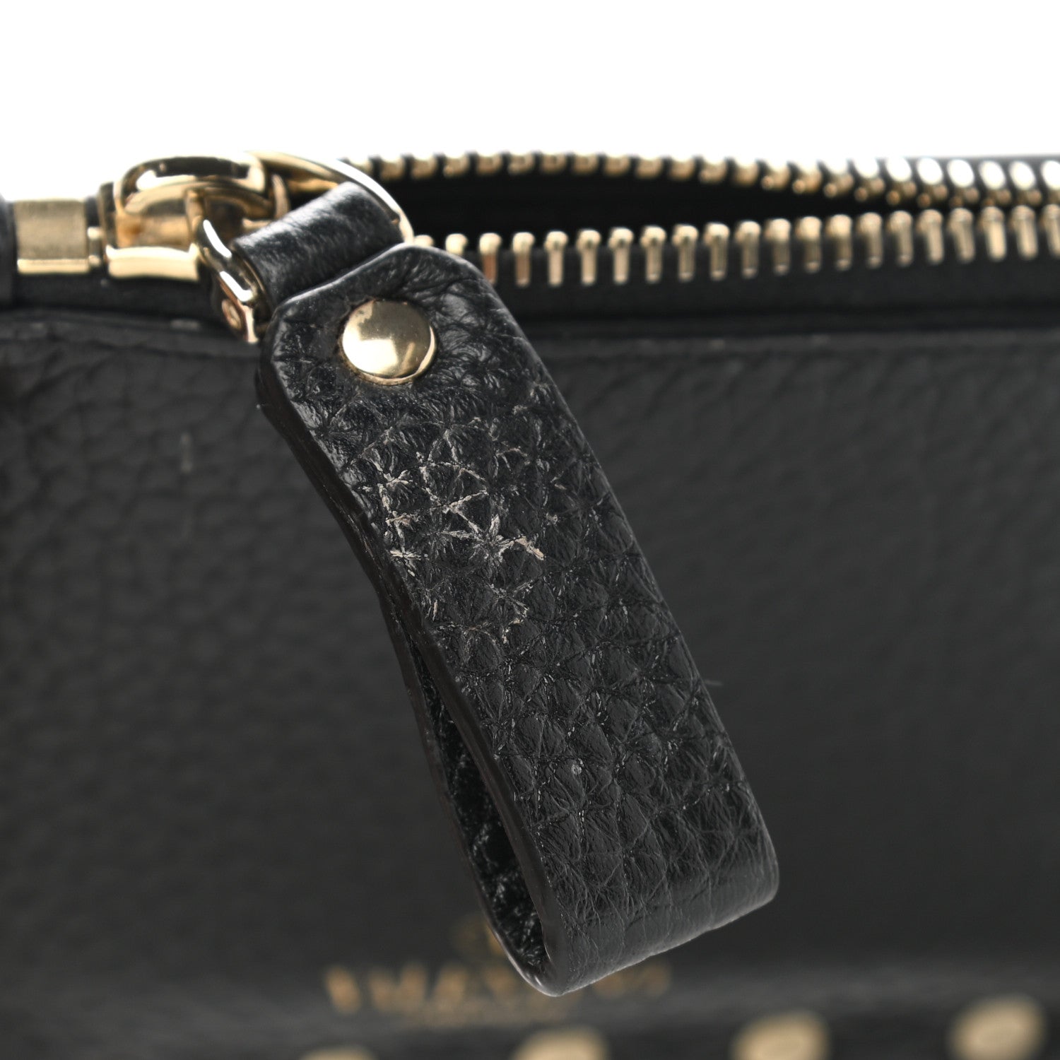 Valentino Garavani Pebbled Calfskin Rockstud Coin Case Card Holder Black 9 of 9