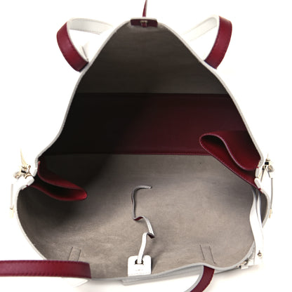 Salvatore Ferragamo Calfskin Large Jet Set Shopper Tote White 6 of 11