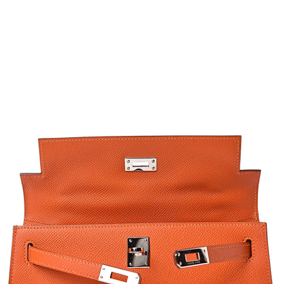Hermes Epsom Kelly Pochette Clutch Feu 8 of 27