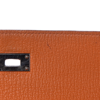 Hermes Chevre Mysore Kelly Longue Wallet Orange 22 of 23
