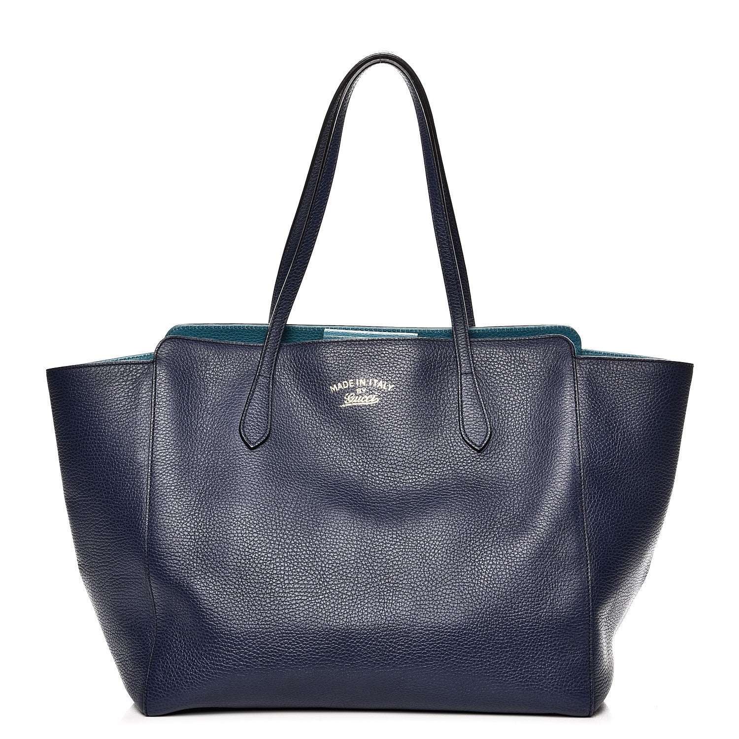 Gucci Dollar Calfskin Medium Swing Tote Marine Deep Cobalt 1 of 11