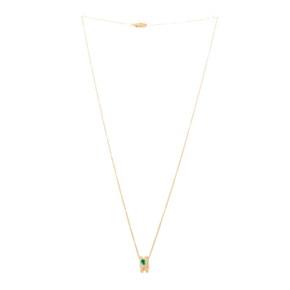 Gucci 18K Yellow Gold Emerald Ouroboros Snake Necklace 3 of 6