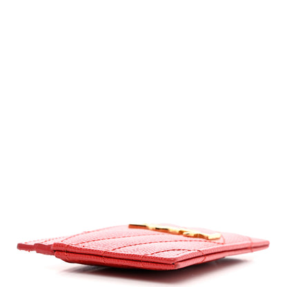 Saint Laurent Grain De Poudre Matelasse Chevron Monogram Credit Card Case New Red 4 of 10