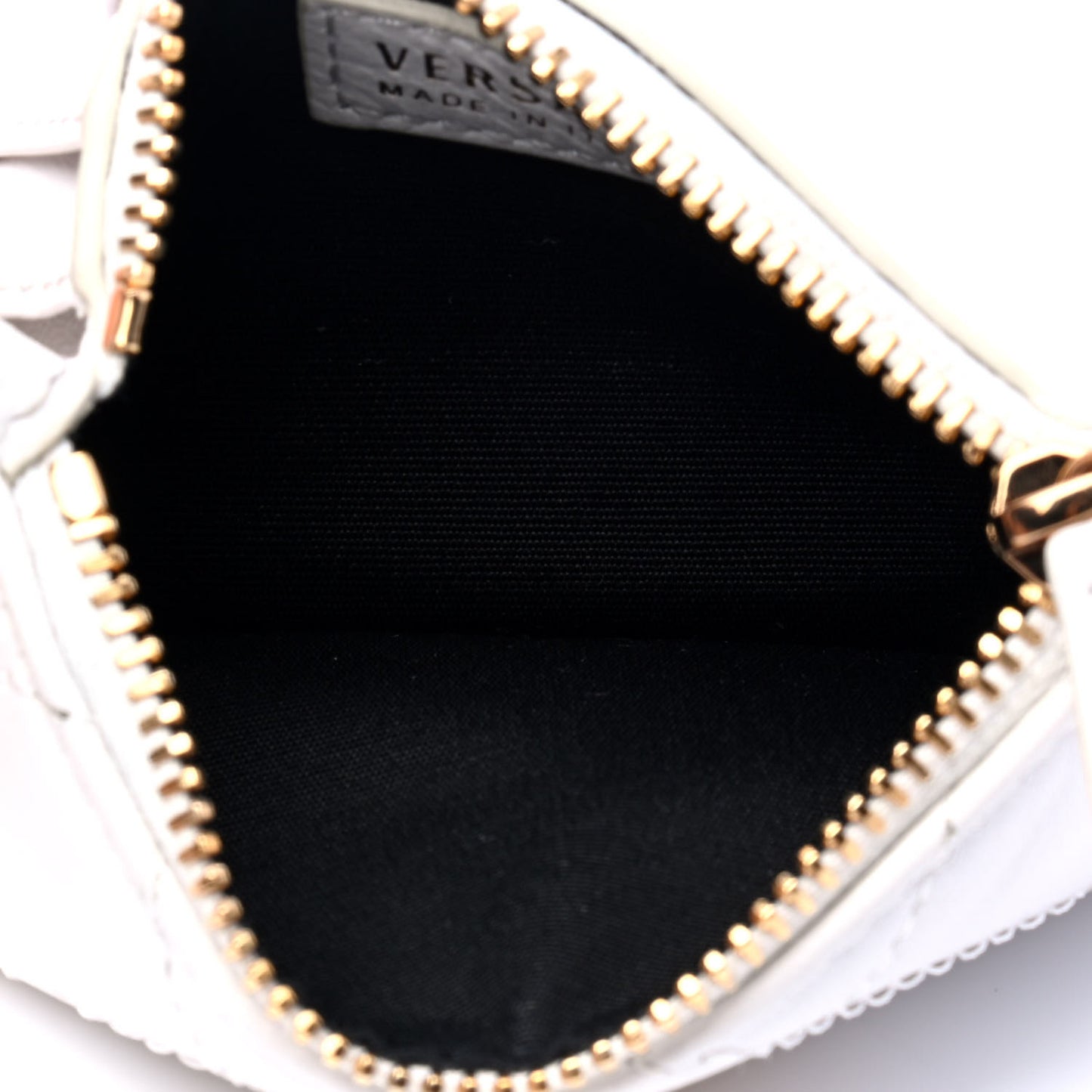 Nappa Quilted Tribute Key Pouch White
