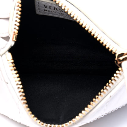 Versace Nappa Quilted Tribute Key Pouch White 3 of 5