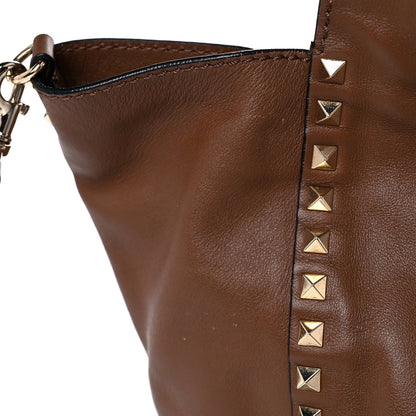 Valentino Garavani Vitello Medium Rockstud Tote Dark Noisette 21 of 21