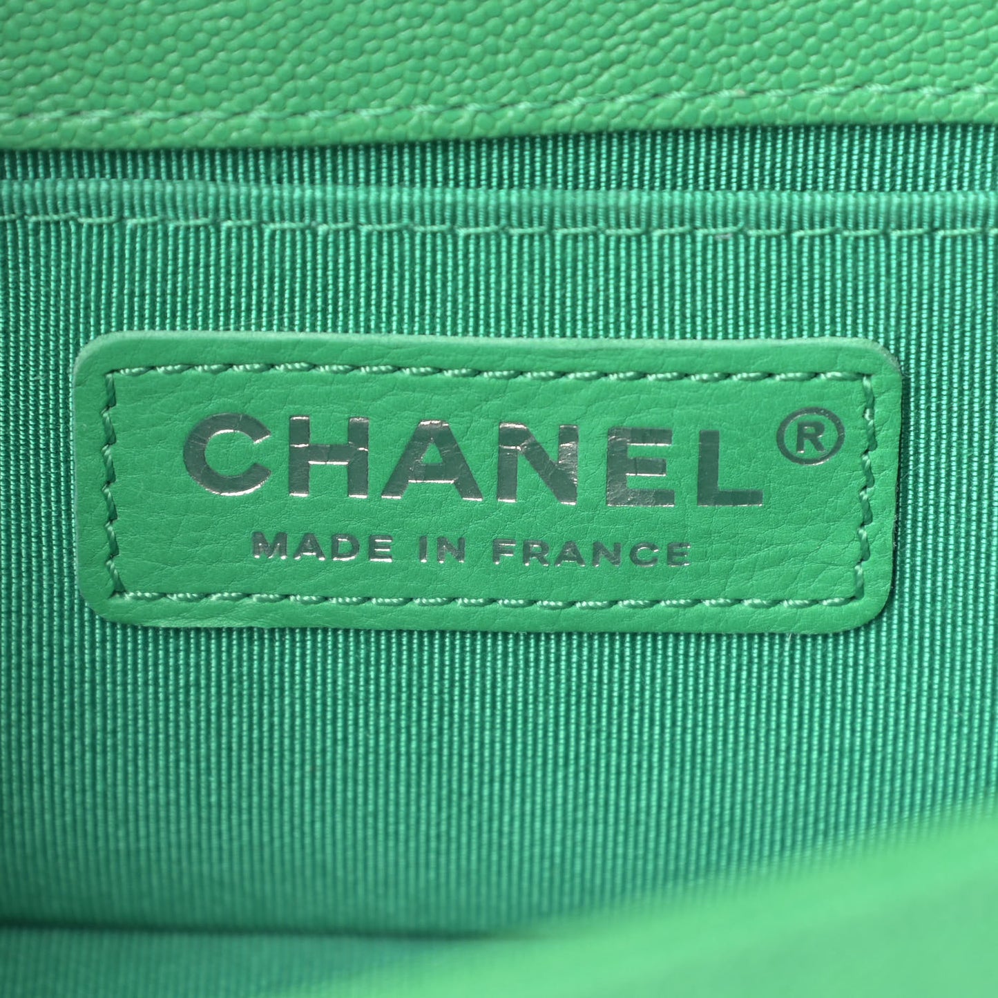 Caviar Quilted Small Boy Flap Green