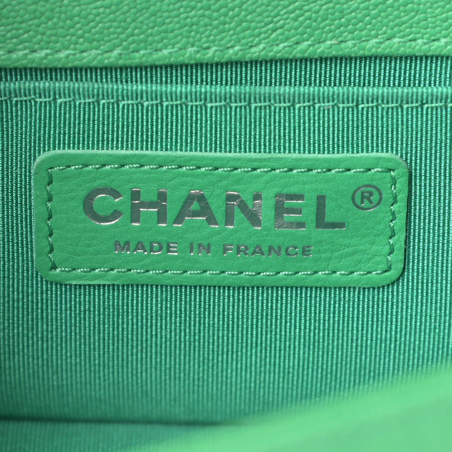 Chanel Caviar Quilted Small Boy Flap Green 8 of 9