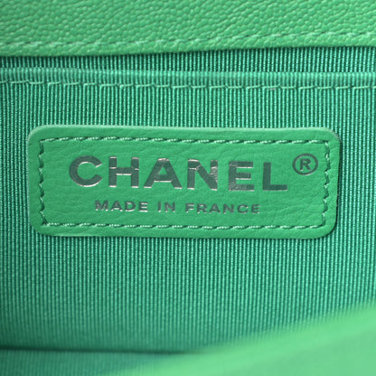 Chanel Caviar Quilted Small Boy Flap Green 8 of 9