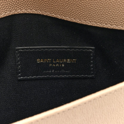 Saint Laurent Grain De Poudre Uptown Pouch Dark Beige 6 of 6