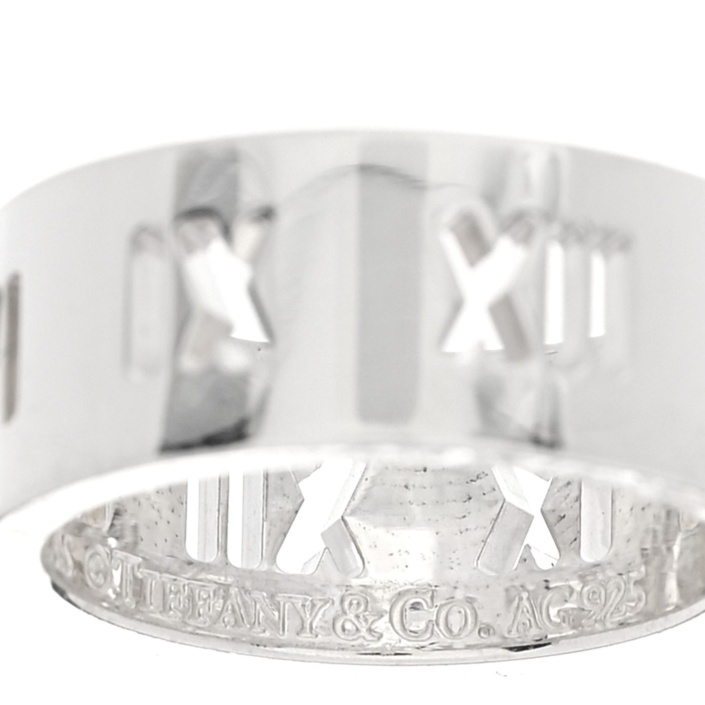 Sterling Silver Wide Atlas Pierced Ring 50 5.5