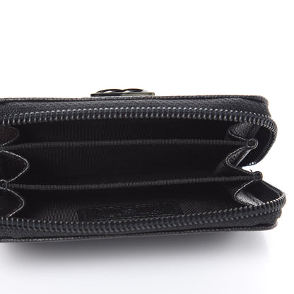 Chanel Caviar Quilted Boy Zip Around Coin Purse Wallet So Black 5 of 8