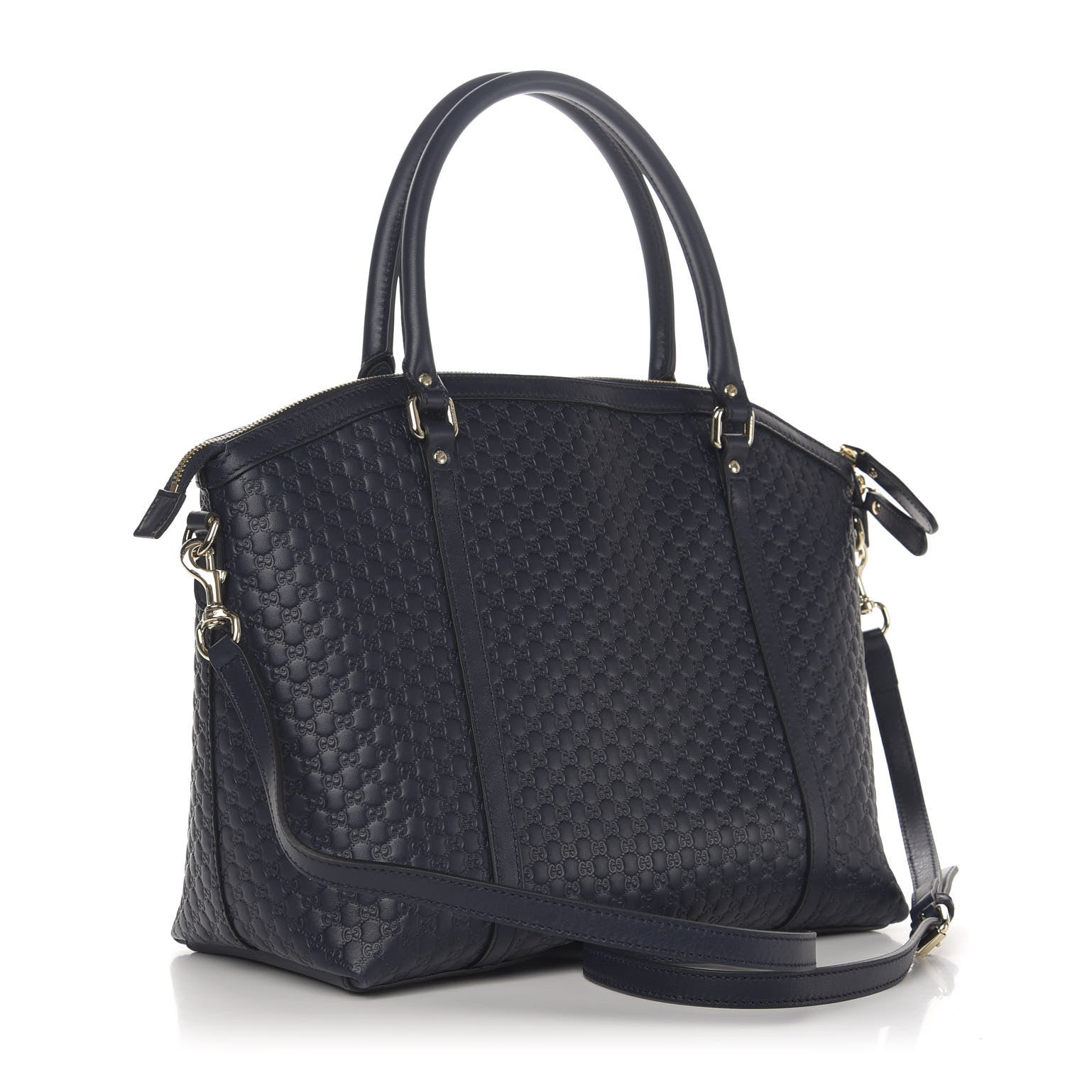Gucci Soft Microguccissima Dome Satchel Navy 4 of 11