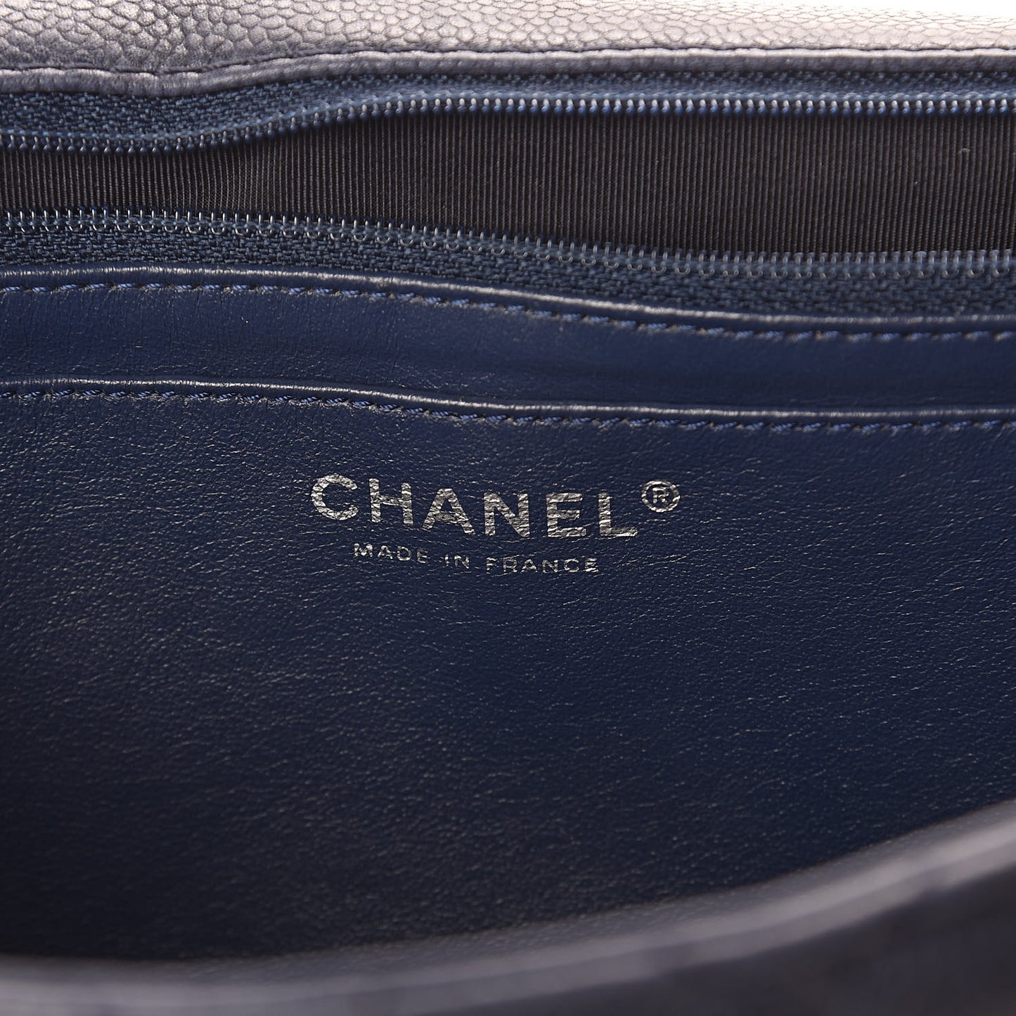 Washed Caviar Quilted Maxi Single Flap Blue
