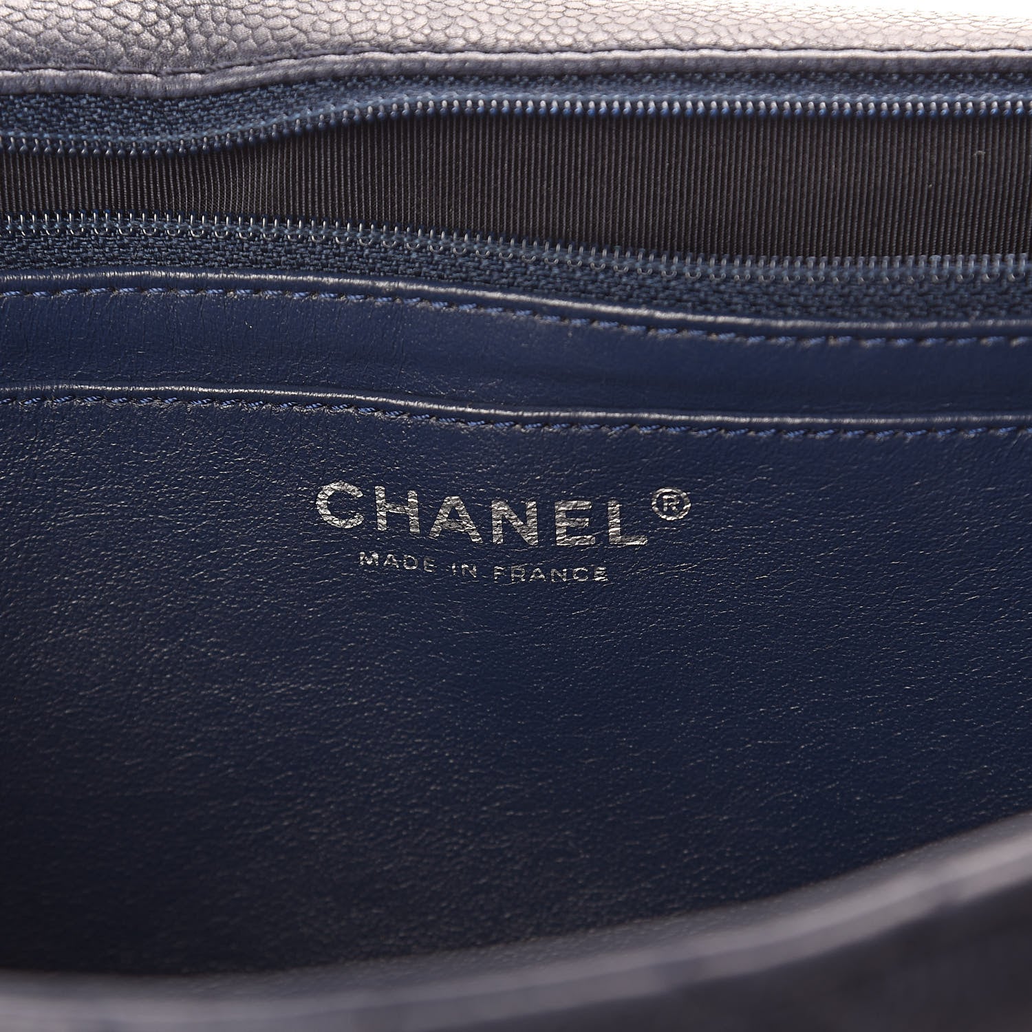 Chanel Washed Caviar Quilted Maxi Single Flap Blue 6 of 11