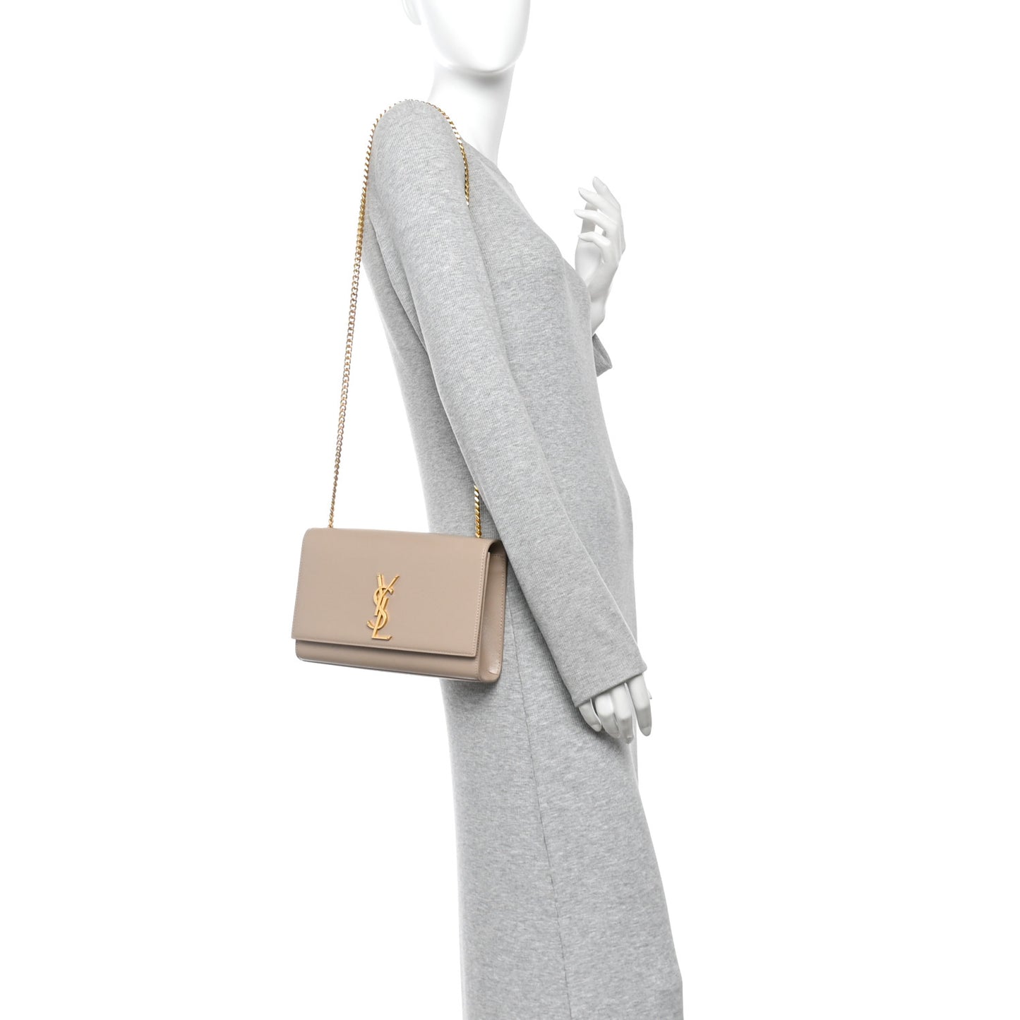 Grain De Poudre Medium Monogram Kate Satchel Nude Powder