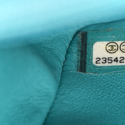 Chanel Caviar Quilted Mini Rectangular Flap Turquoise 6 of 10