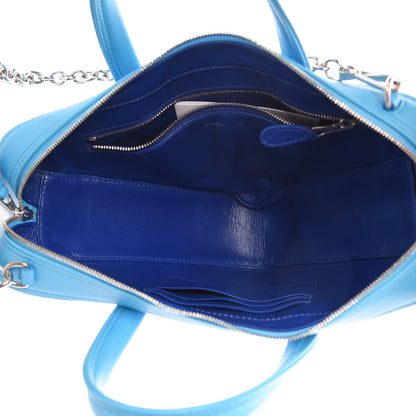 Balenciaga Calfskin XS Triangle Chain Duffle Baby Blue 5 of 10