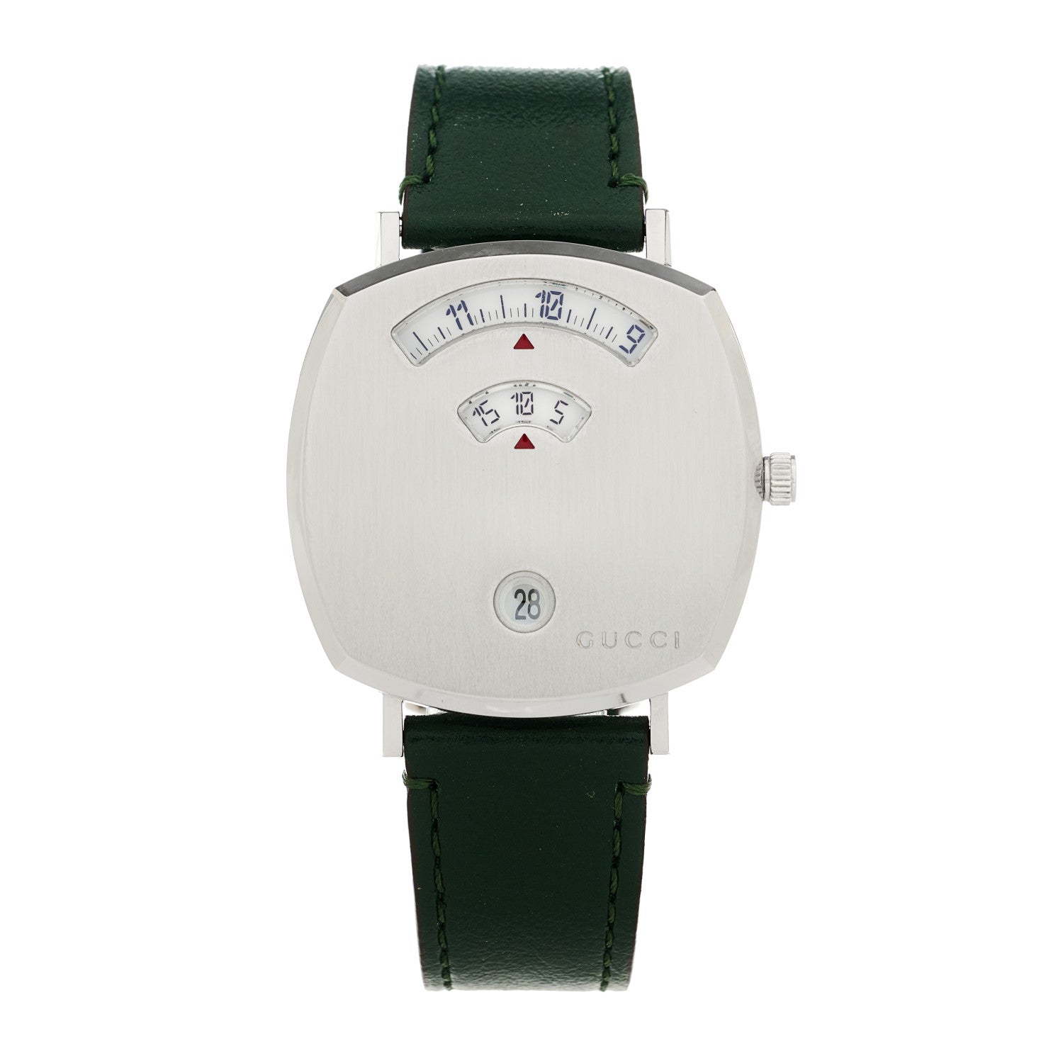 Gucci Stainless Steel Calfskin 35mm Grip Quartz Watch Green 1 of 5