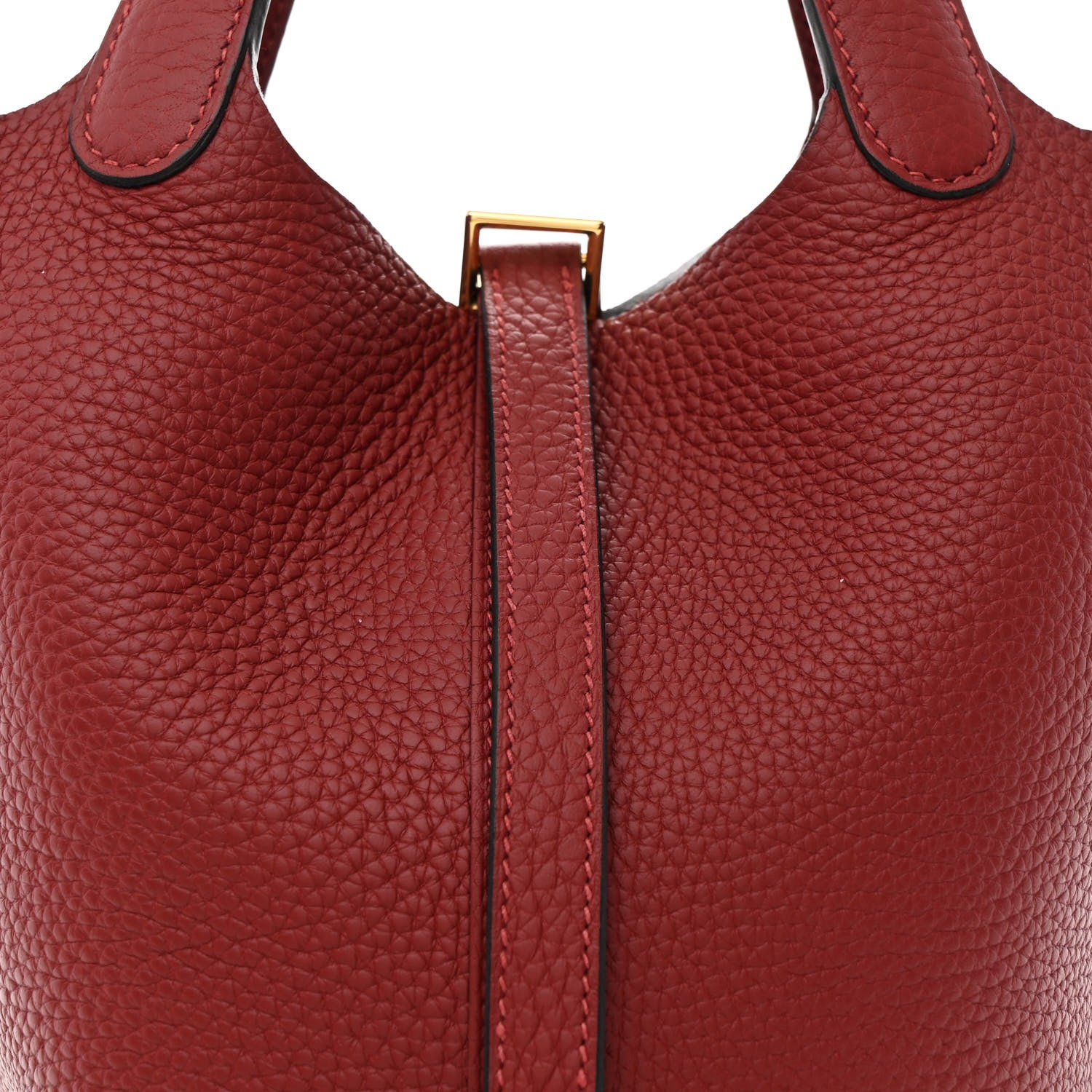Hermes Taurillon Clemence Picotin Lock 18 PM Rouge H 8 of 11