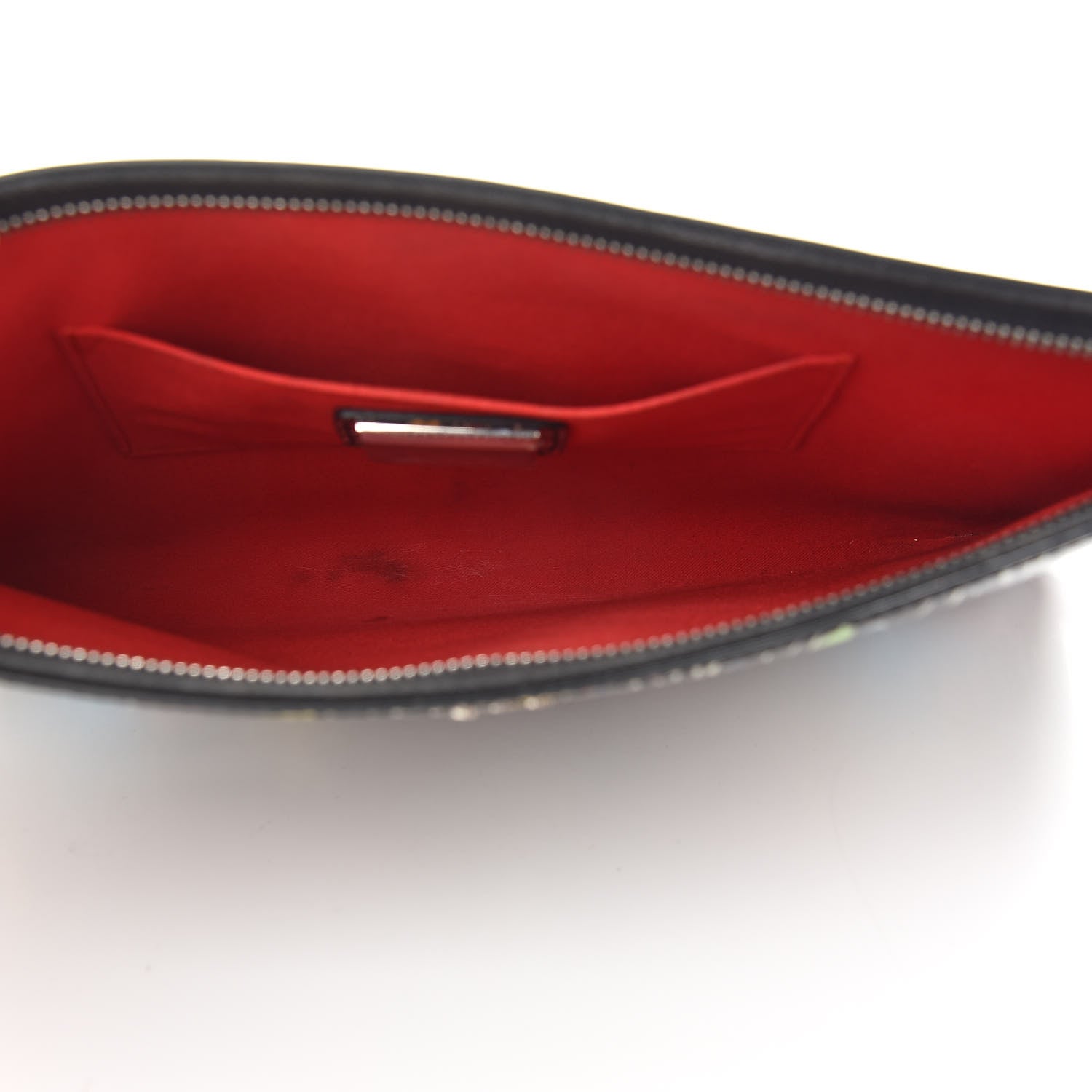 Christian Louboutin Patent Loubitag Loubiclutch Graffiti Clutch Black 5 of 10