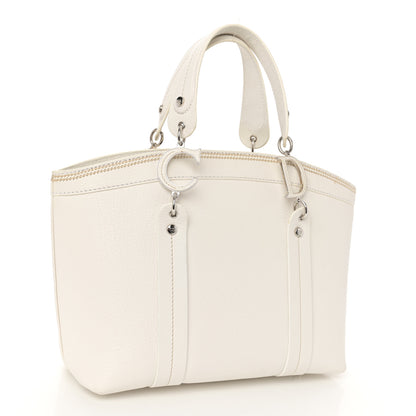 Christian Dior Grained Calfskin Small Dome Bag White 3 of 13