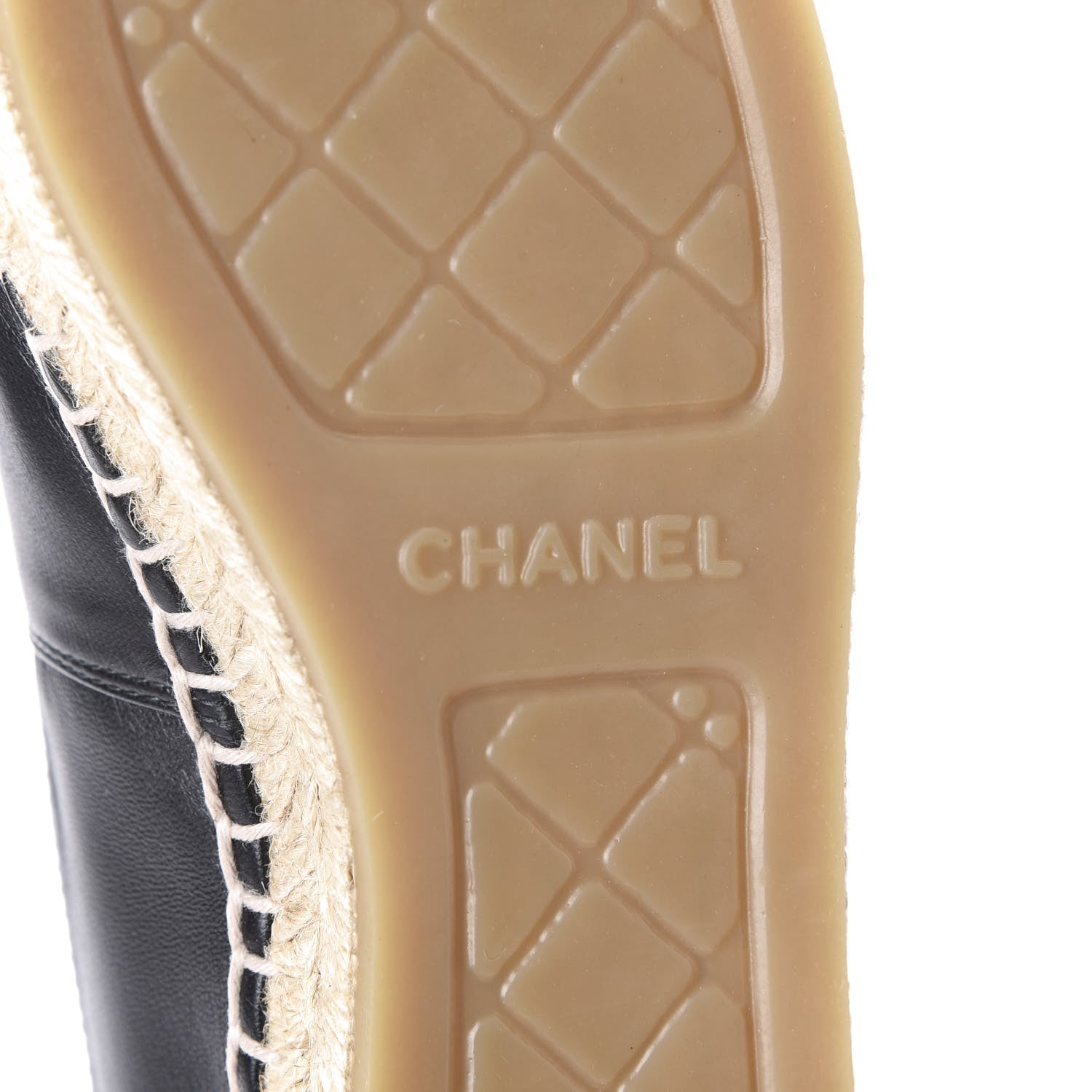 Chanel Lambskin CC Espadrilles 38 Black 9 of 12