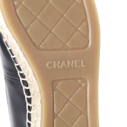Chanel Lambskin CC Espadrilles 38 Black 9 of 12