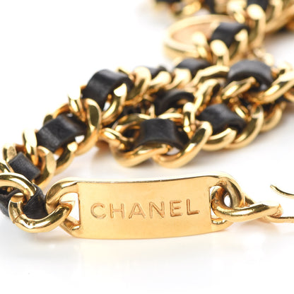 Chanel Lambskin Chain CC Medallion Belt Black Gold 4 of 6