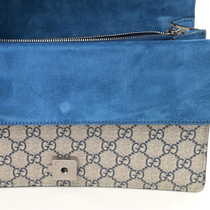 Gucci GG Supreme Monogram Blooms Small Dionysus Shoulder Bag Beige Navy Vintage Blue 13 of 18
