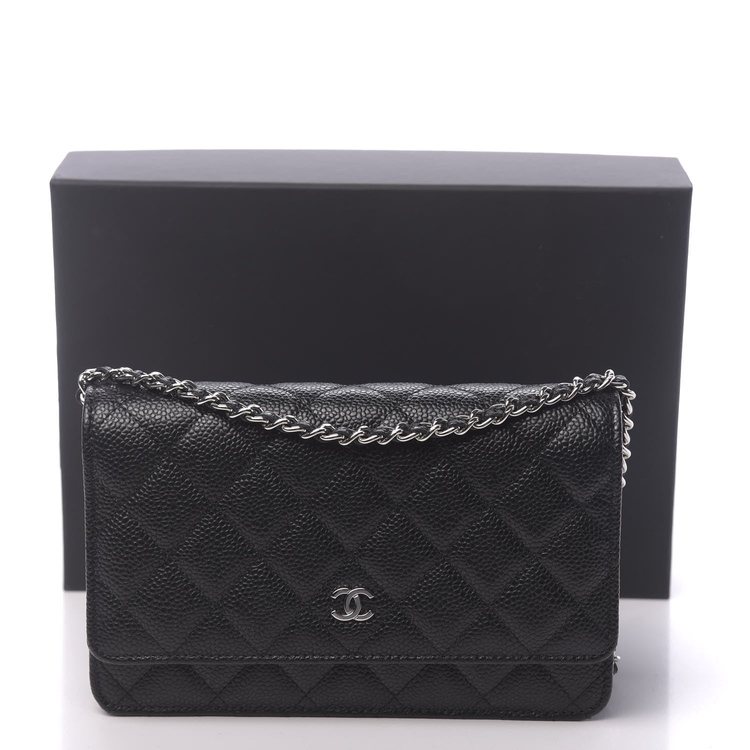 Chanel Caviar Quilted Wallet On Chain WOC Black 12 of 12
