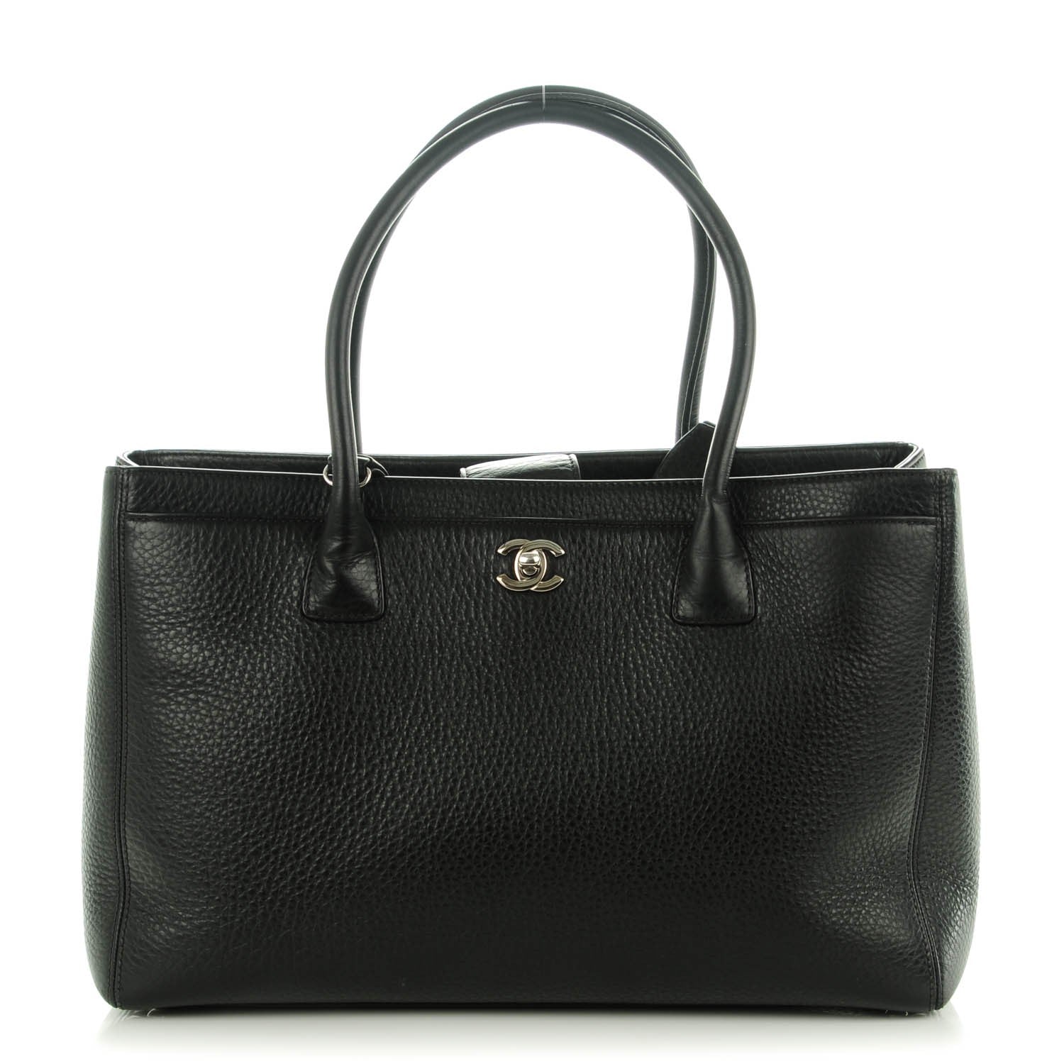 Chanel Deerskin Cerf Executive Shopper Tote Black 1 of 7