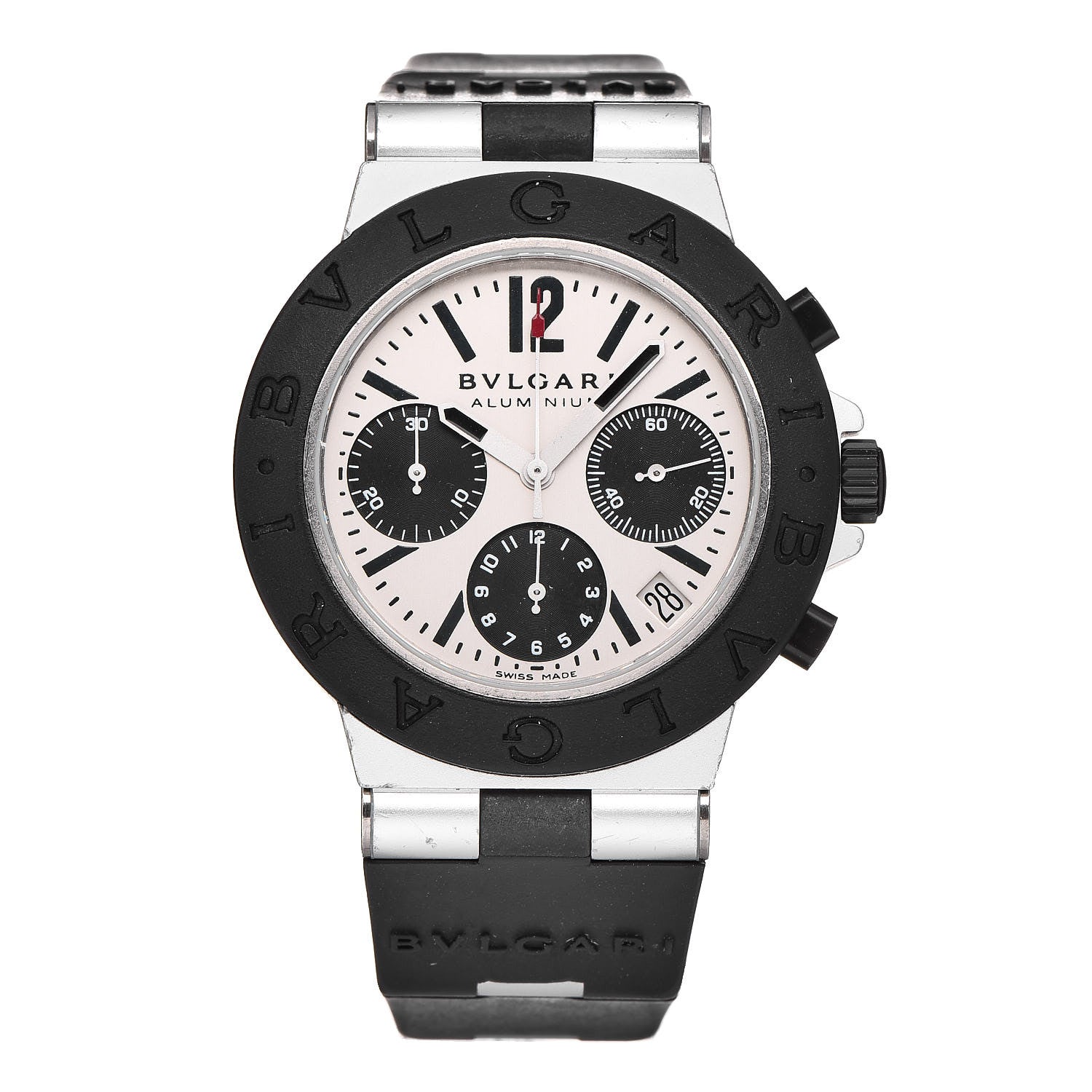 Bulgari Aluminum Rubber 38mm Diagono Chronograph Automatic Watch 1 of 11