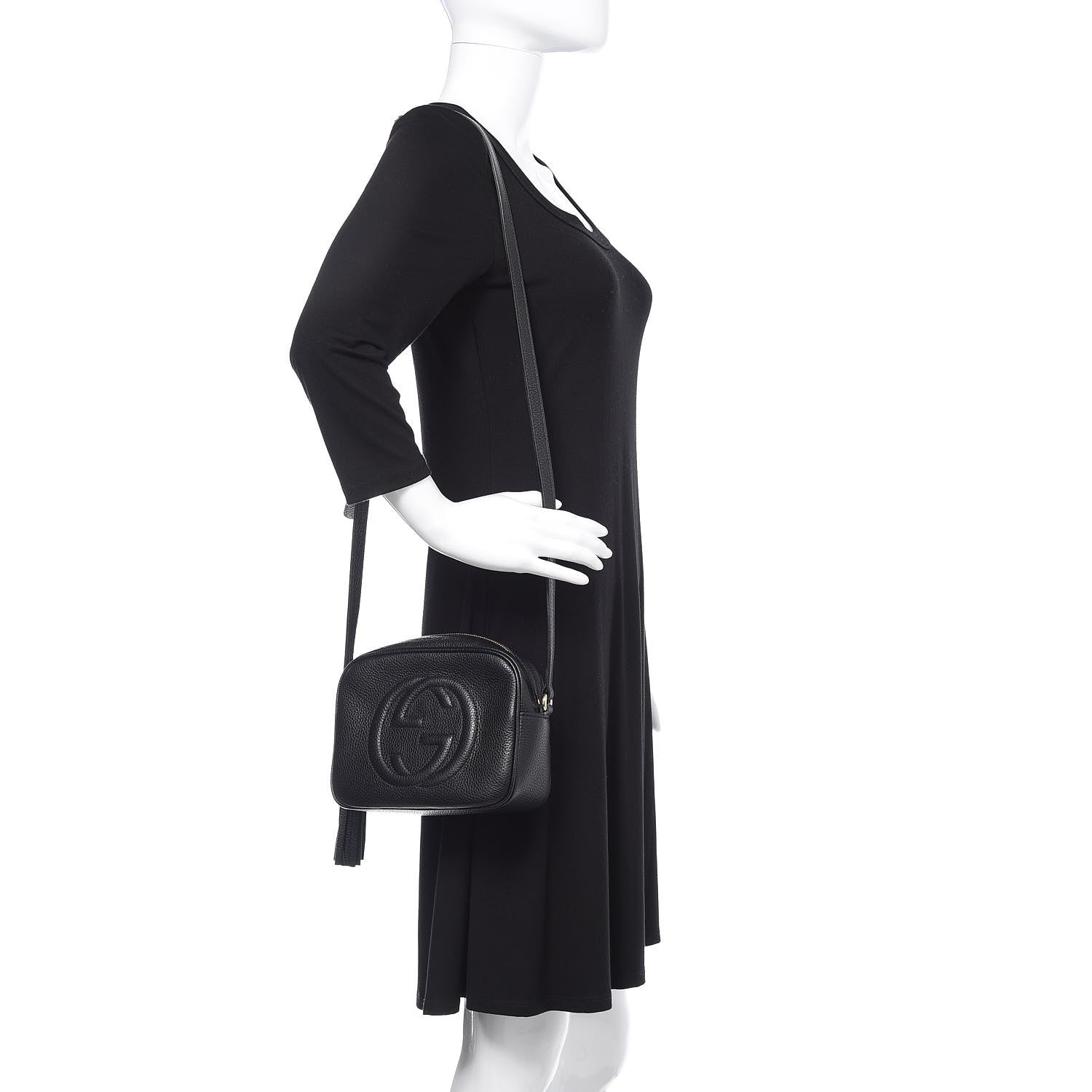 Gucci Pebbled Calfskin Small Soho Disco Bag Black 2 of 11