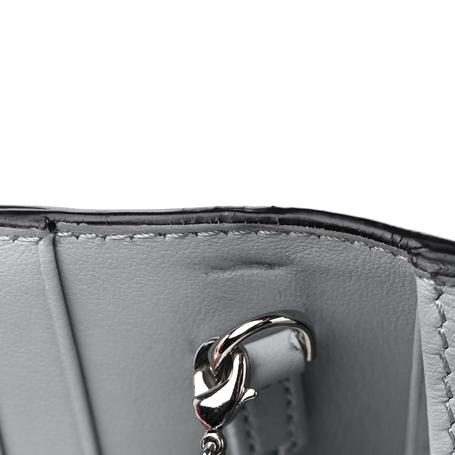 Fendi Vitello Liberty Fun Fair Studded Continental Wallet On Chain Grigio Perla Multicolor 14 of 14