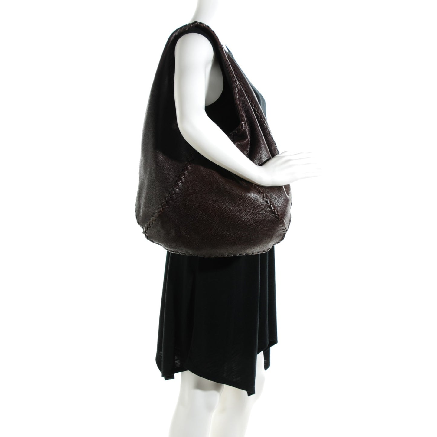 Cervo Deerskin Large Hobo Ebano