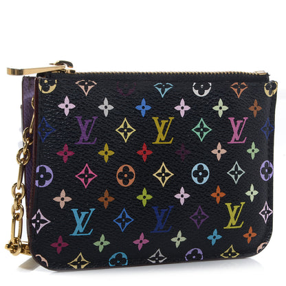 Louis Vuitton Monogram Multicolor Key Pouch Black Violet 3 of 8