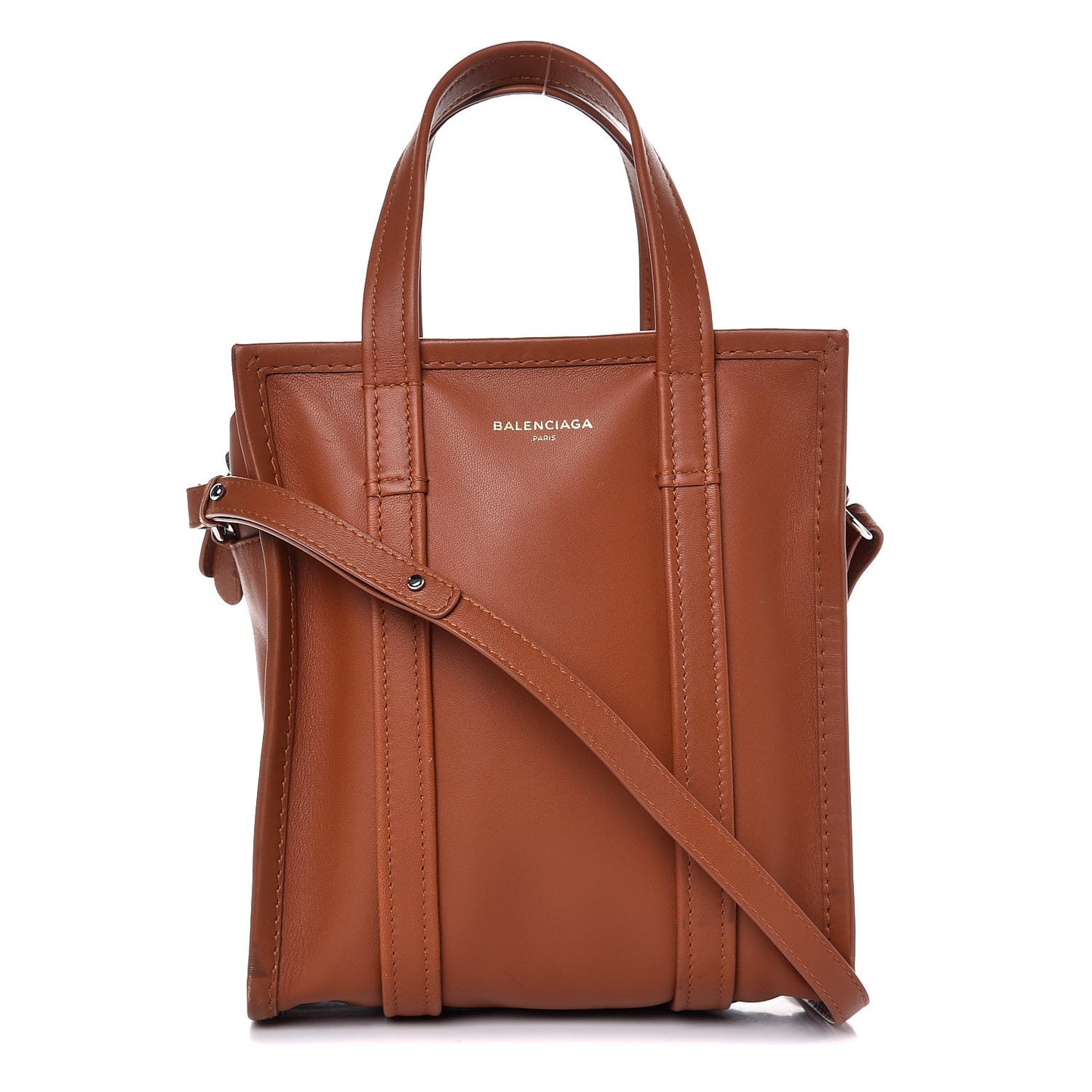 Agneau XS Bazar Shopper Tote Marron Fauve
