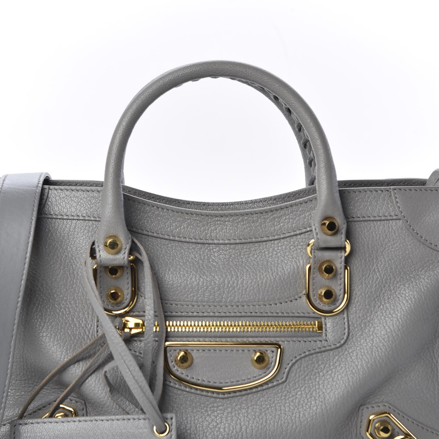Balenciaga Chevre Gold Metallic Edge Hardware S City Gris Haussmannien 9 of 9