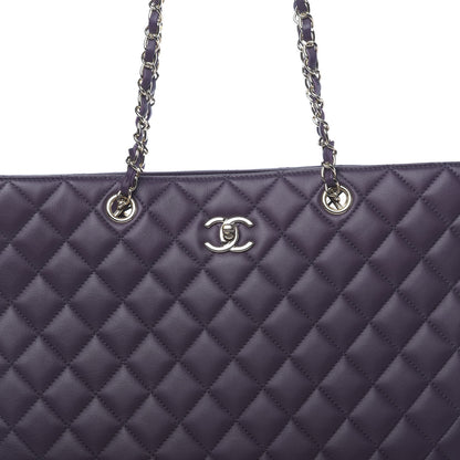 Chanel Lambskin Quilted Large Classic Shopping Tote Purple 8 of 10