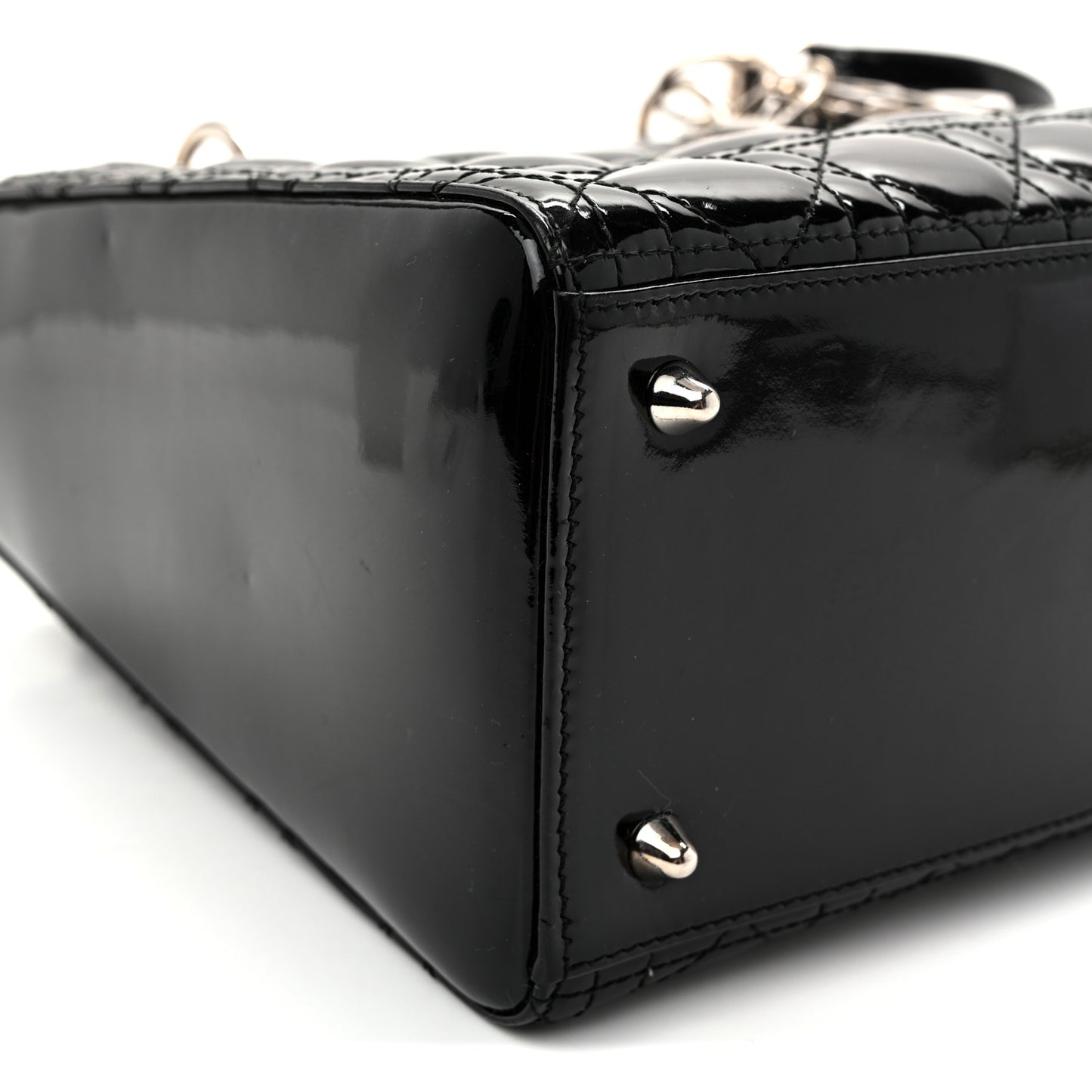 Patent Cannage Medium Lady Dior Black