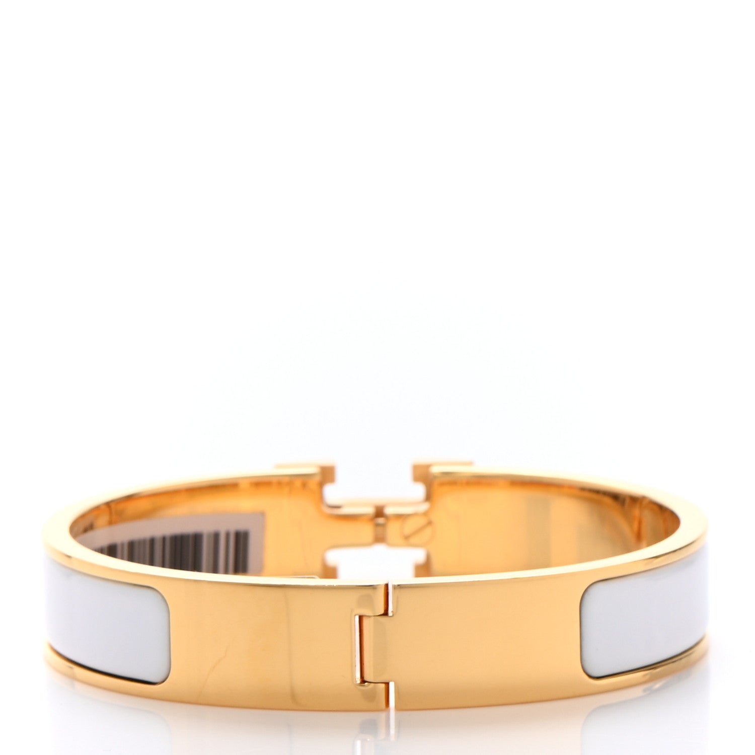 Hermes Enamel Narrow Clic Clac H Bracelet PM White 3 of 5