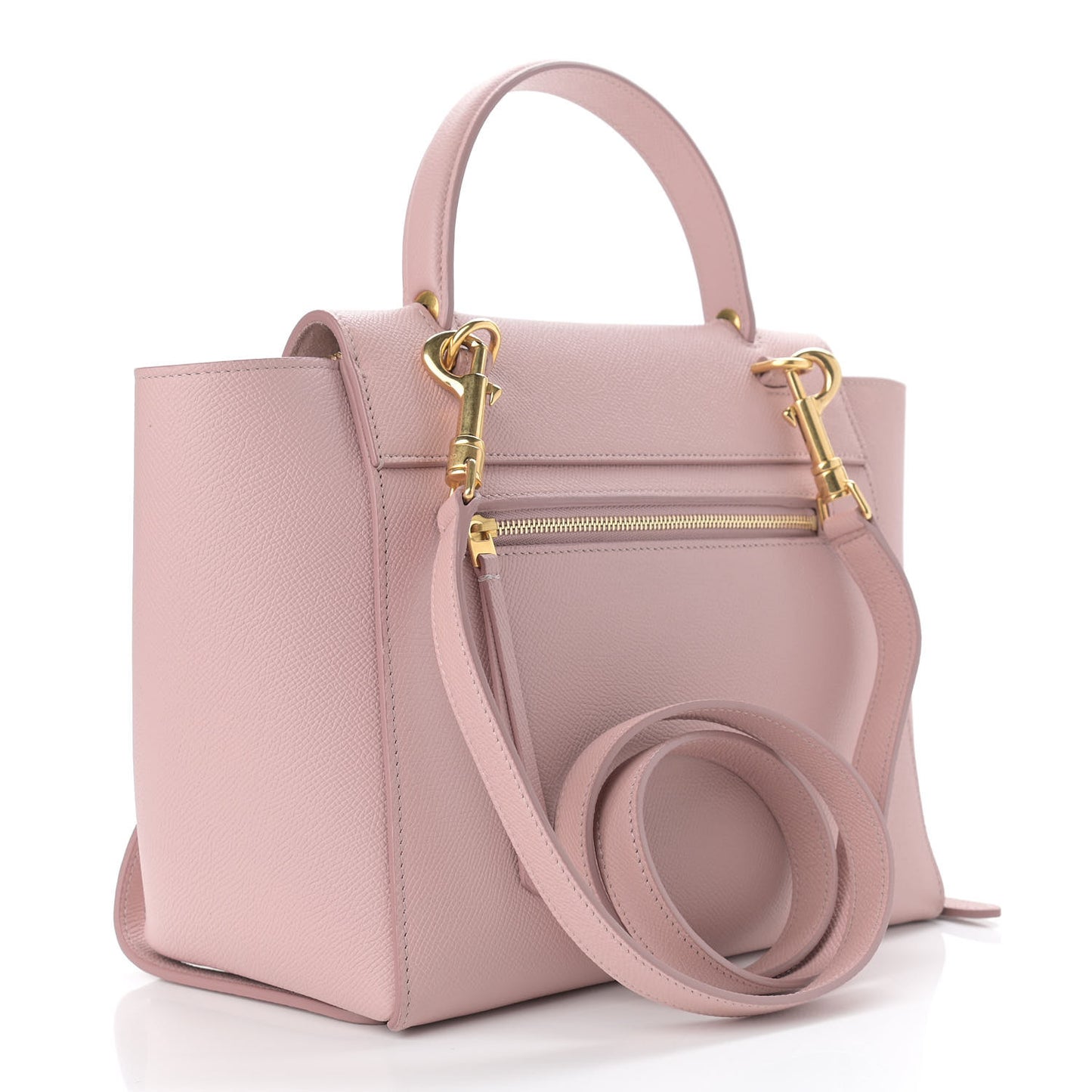 Grained Calfskin Micro Belt Bag Vintage Pink