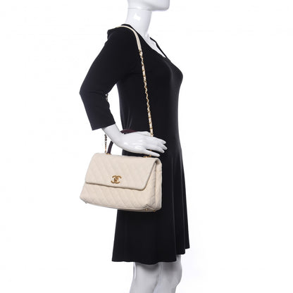 Chanel Caviar Lizard Quilted Small Coco Handle Flap Ivory 2 of 10
