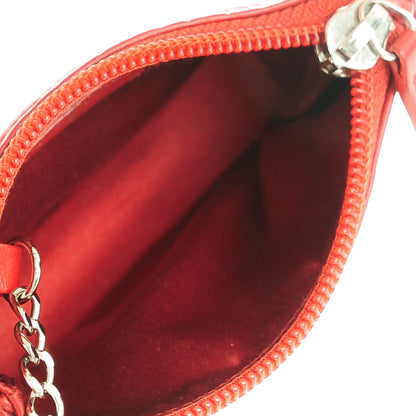 Chanel Lambskin Camellia Embossed Key Holder Case Red 5 of 7