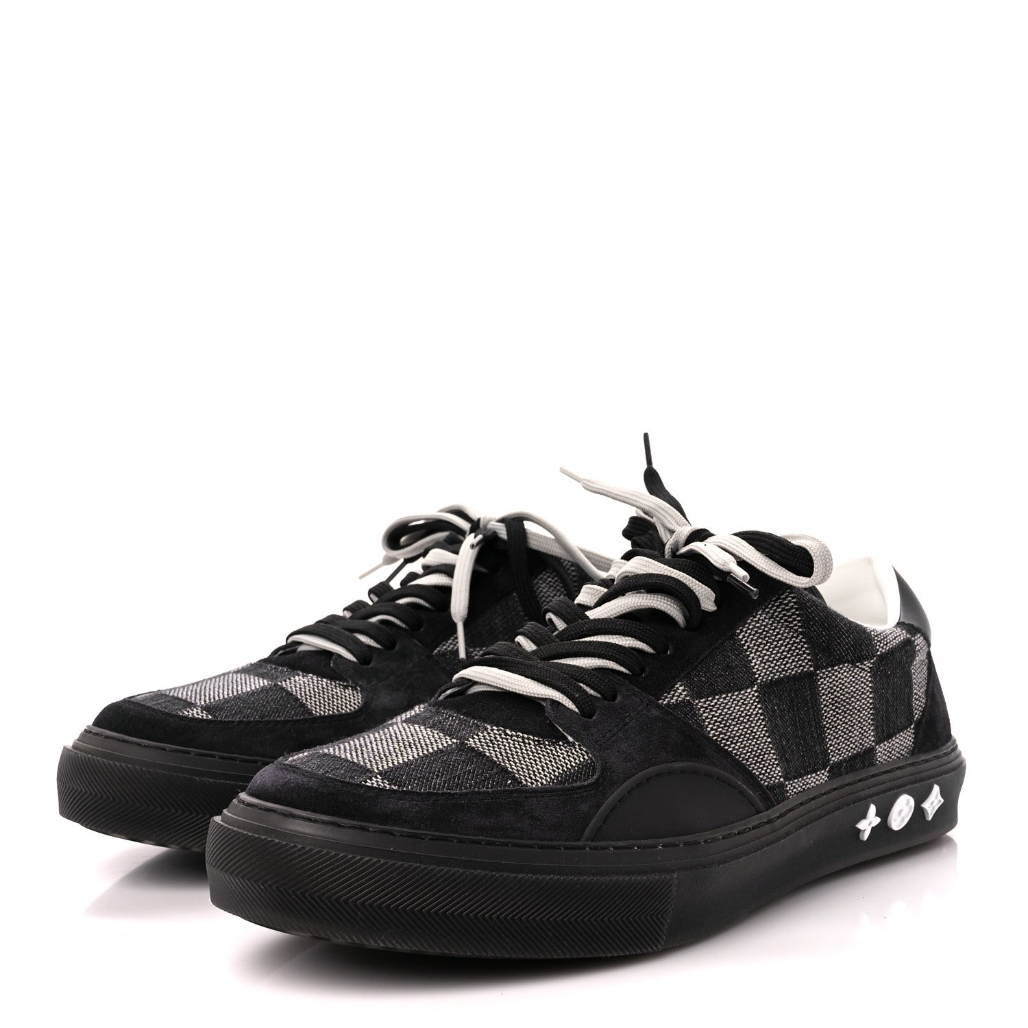 Louis Vuitton Damier Distorted Mens LV Ollie Sneakers 10.5 Black 3 of 10
